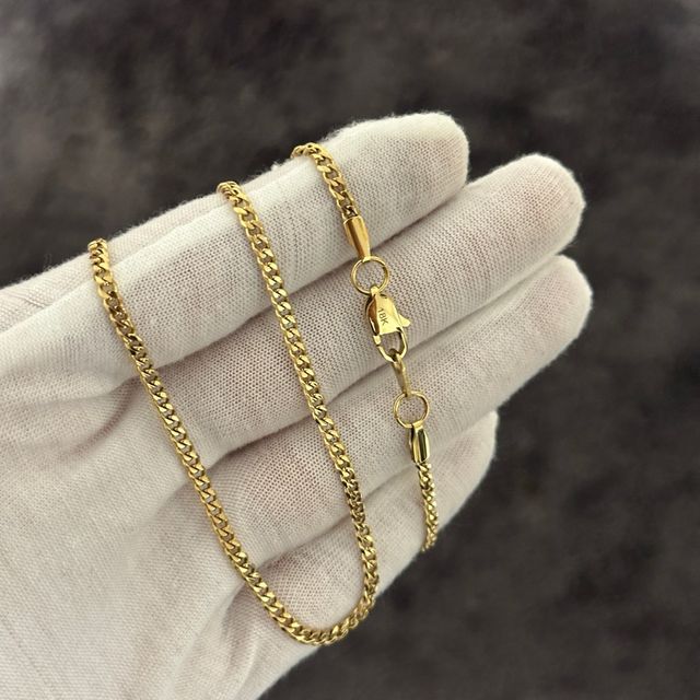 Cadena Cubana Oro Laminado 18K