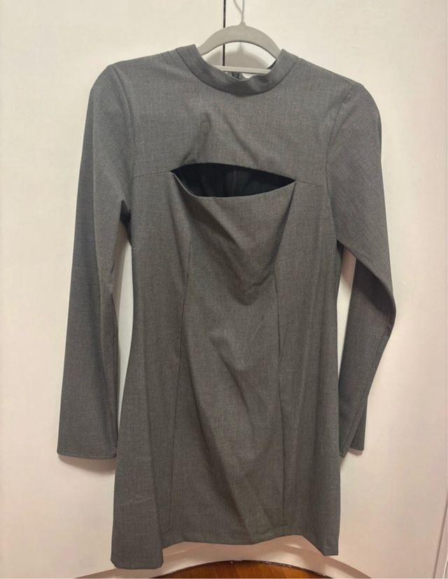 Vestido corto invierno gris