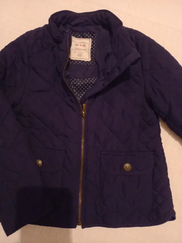 Chaquetón acolchado niña azul marino,4/5 años