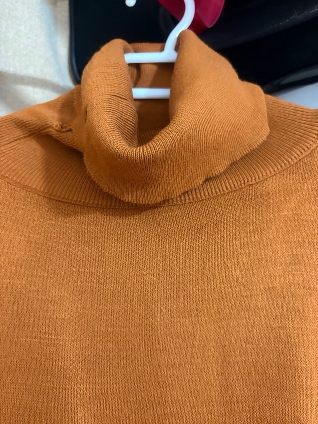 Jersey cuello alto marrón