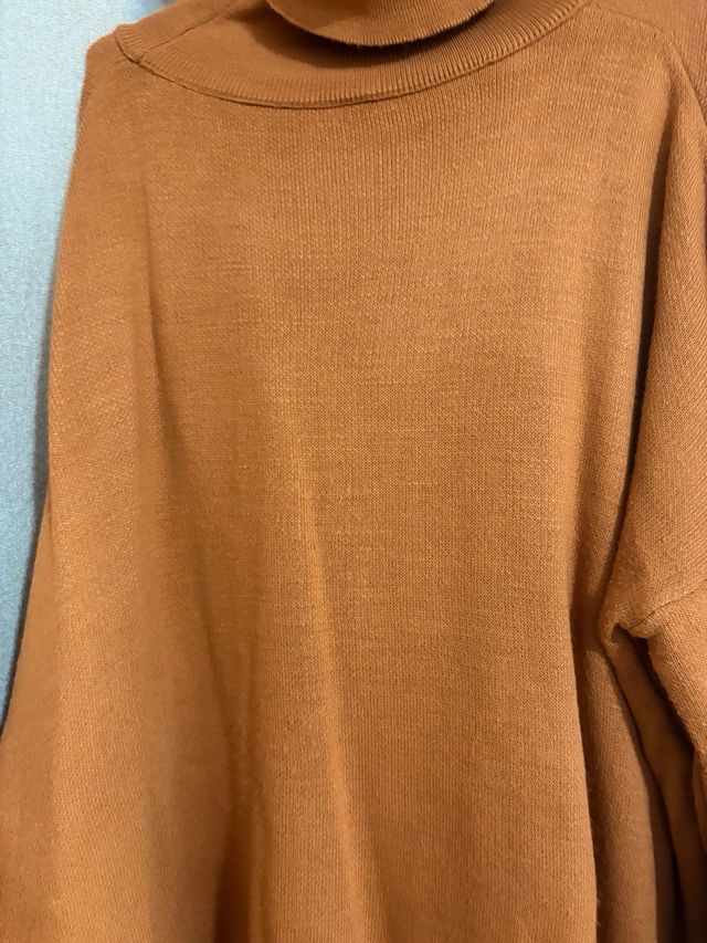 Jersey cuello alto marrón