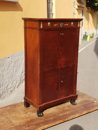 Secretaire ribalta Scrittoio antico impero restaur