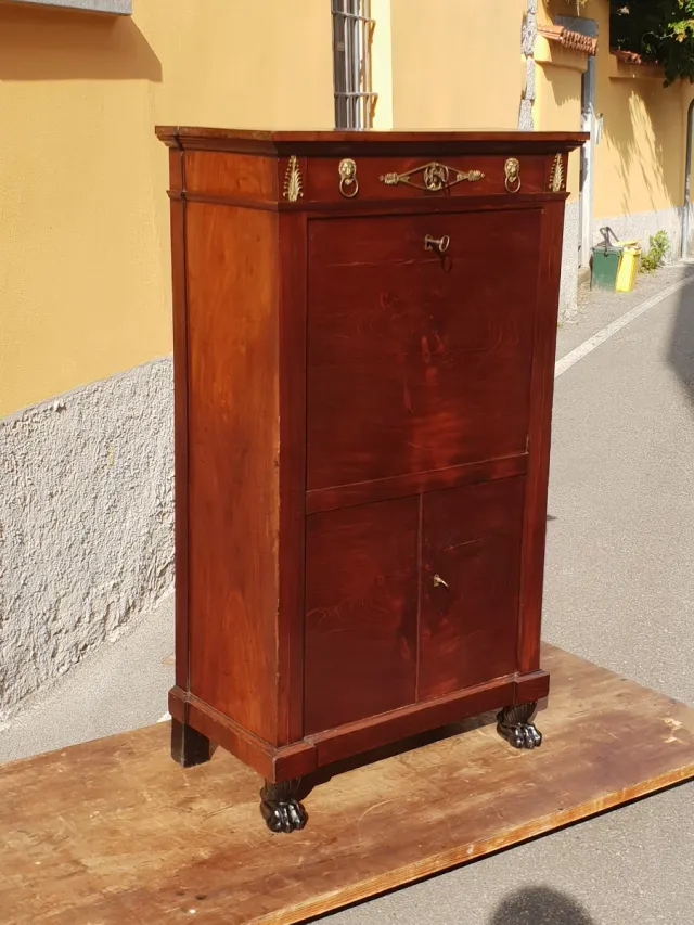 Secretaire ribalta Scrittoio antico impero restaur