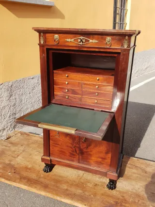 Secretaire ribalta Scrittoio antico impero restaur