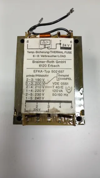 Transformador Breimer-Roth 120VA 220V a 24V