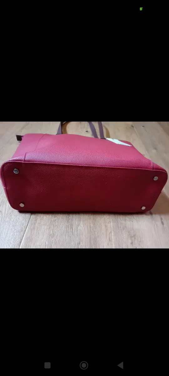 Bolso grande Hexagona rojo y marrón