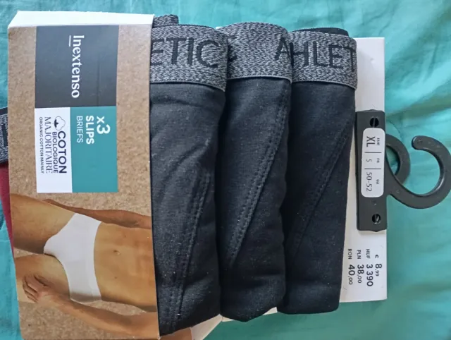 Pack 3 Calzoncillos Inextenso XL Alg. Orgánico