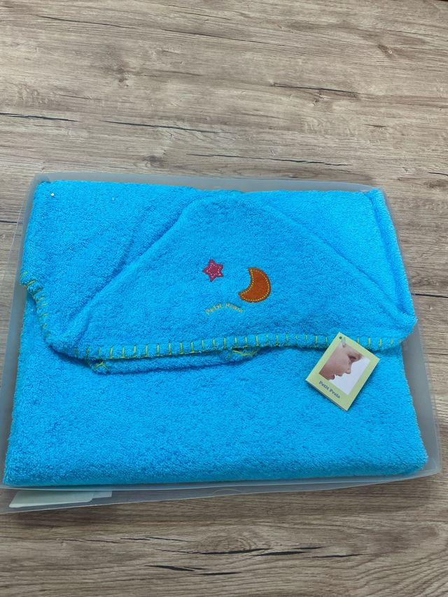 Asciugamano da bagno per neonati Petit Praia blu
