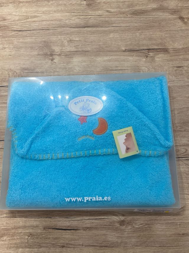 Asciugamano da bagno per neonati Petit Praia blu