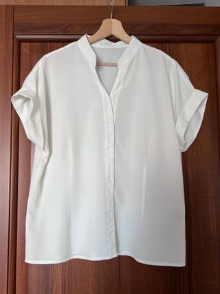 Camicia Shein panna colletto coreana tg L