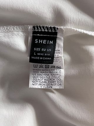 Camicia Shein panna colletto coreana tg L