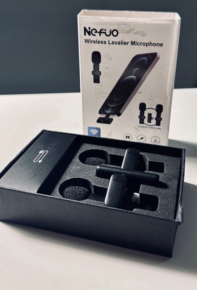Microfone Sem Fio 2 em 1 Tipo C Nefuo