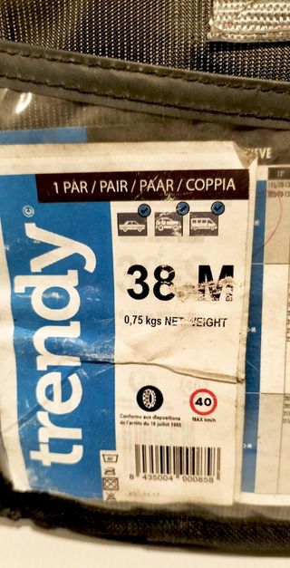 Cadenas textiles para nieve