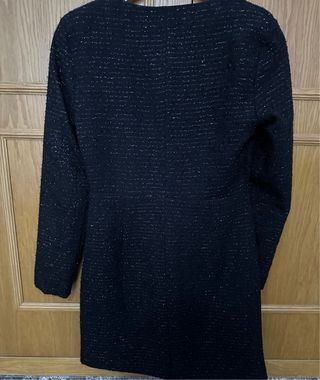 Vestido Zara Negro Brillante