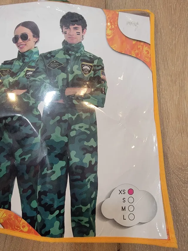 Disfraz Militar Camuflaje Talla XS unisex