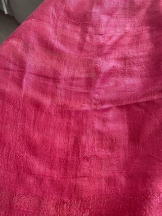 Fular/chal de seda rosa y rojo