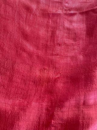 Fular/chal de seda rosa y rojo