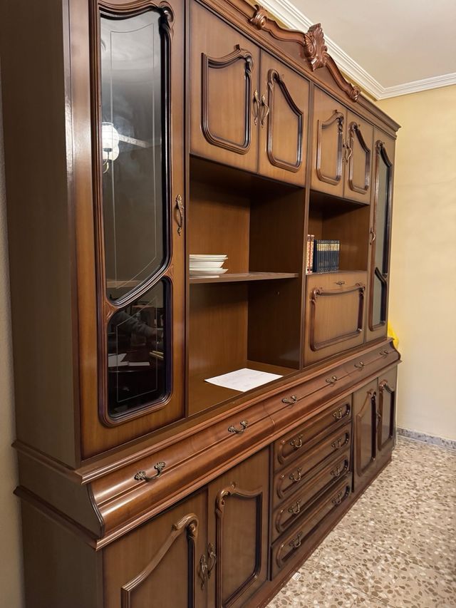 Mueble de salón madera años 80