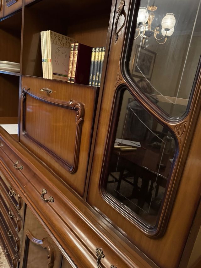 Mueble de salón madera años 80