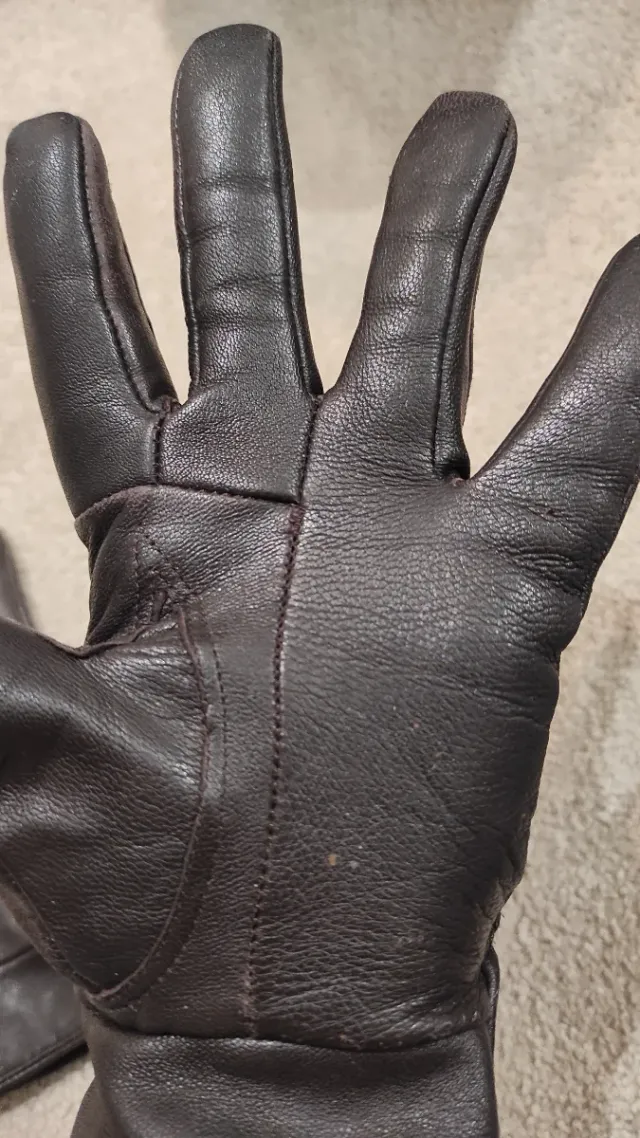 Guantes de piel negros talla M