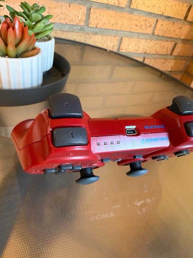 Controle PS3 vermelho