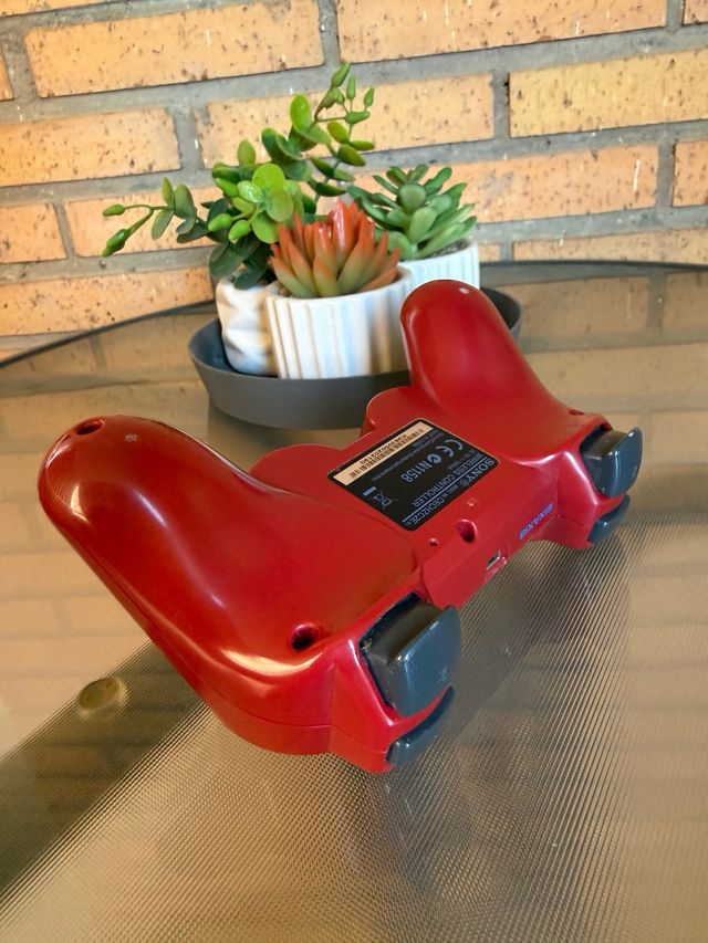 Controle PS3 vermelho