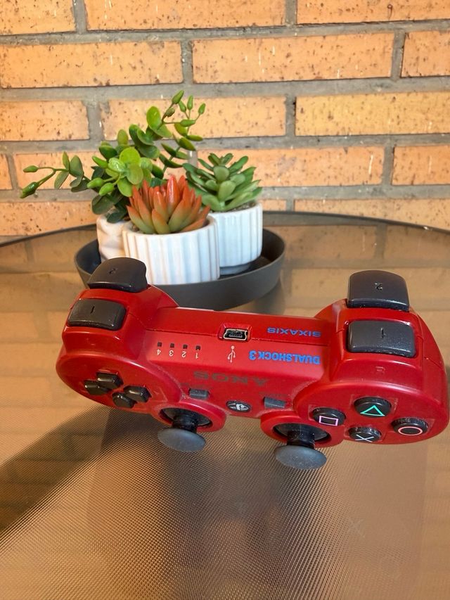 Controle PS3 vermelho