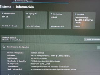 HP All-in-One 27-d1021ns Blanco