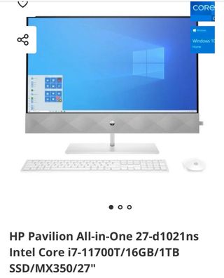 HP All-in-One 27-d1021ns Blanco