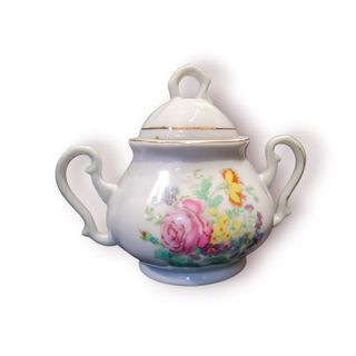 Serviço Chá Porcelana 13 Peças Flores