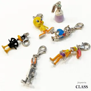 Charm Piolín Looney Tunes Plata Esmalte
