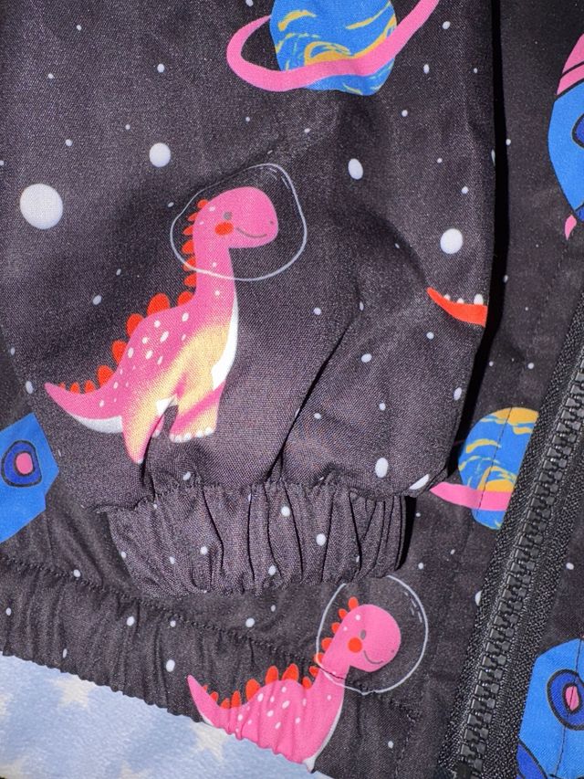 Giubbotto infantile con dinosauri spaziali