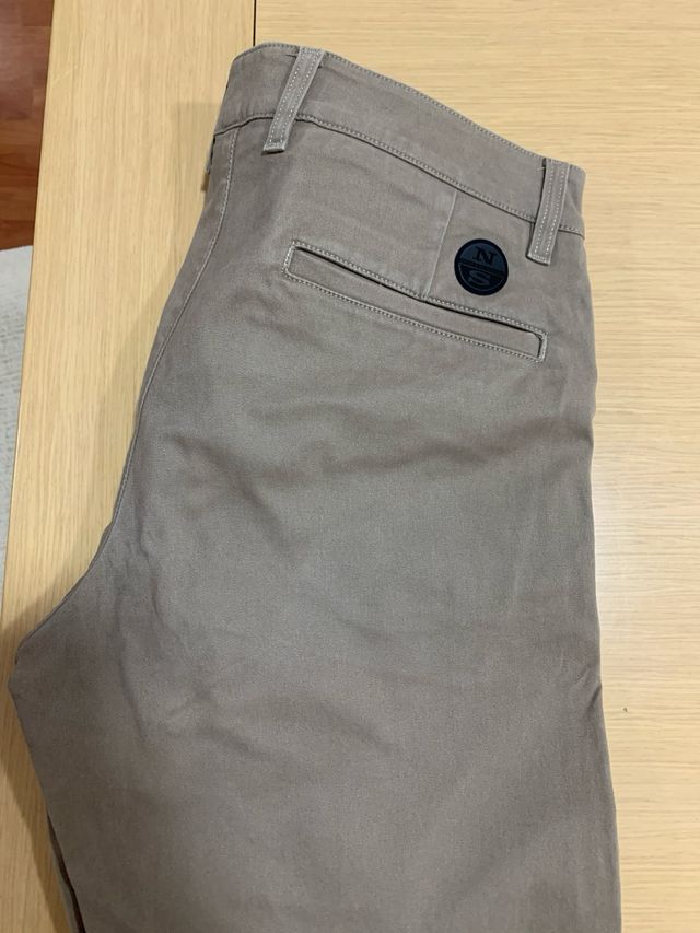 Chaqueta de cuero marrón hombre