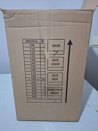 Extractor de humos galvanizado 200mm