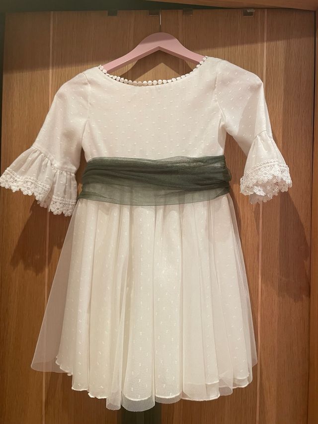 Vestido de arras niña crema