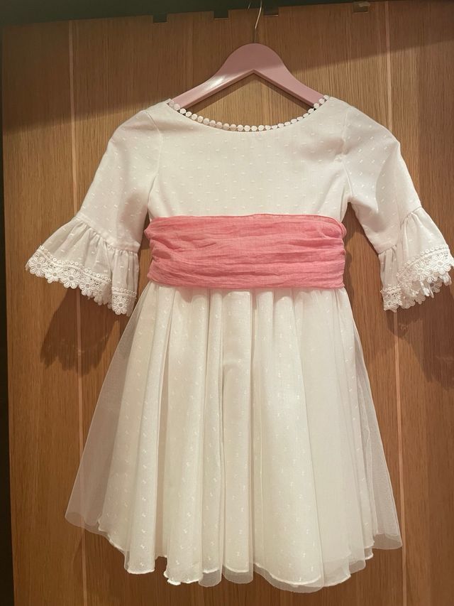 Vestido de arras niña crema