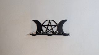 Prateleira Gótica Lua e Pentagrama