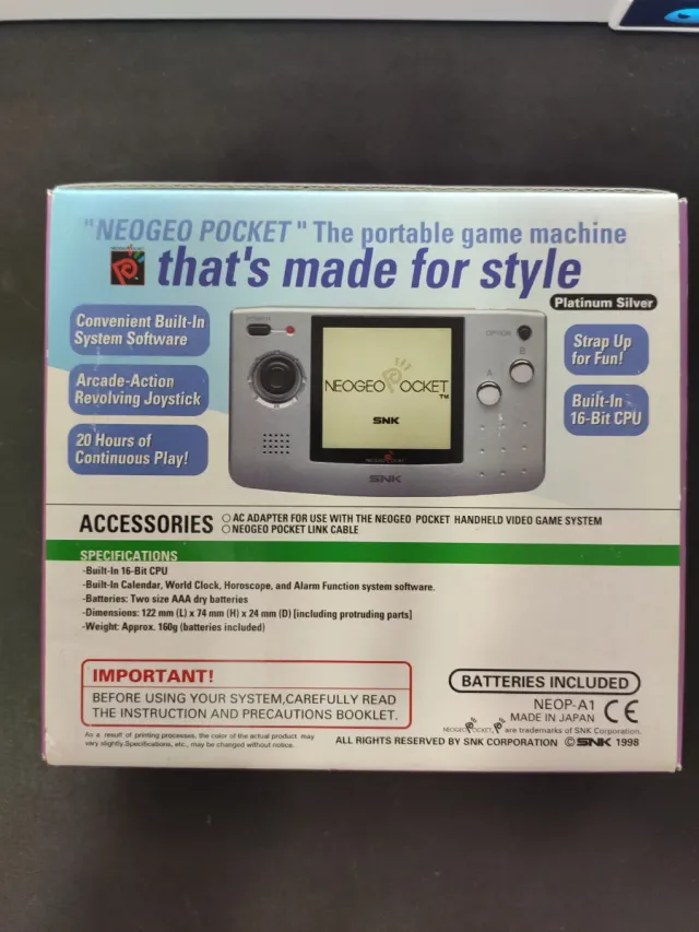 Neo Geo Pocket Platinum Silver