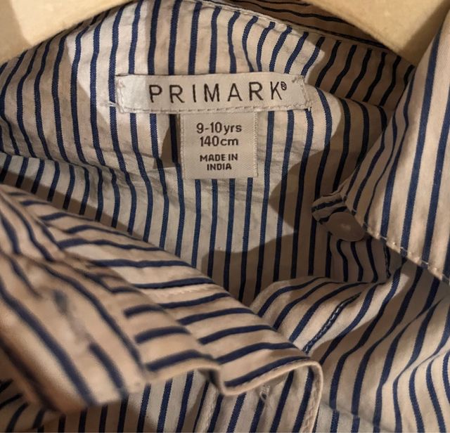 Camisa rayas Primark niña 9-10 años