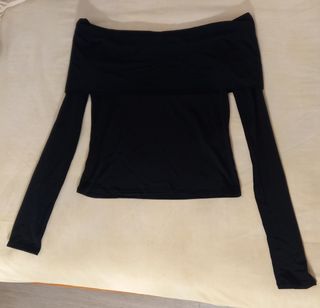 Top manga larga sin hombros