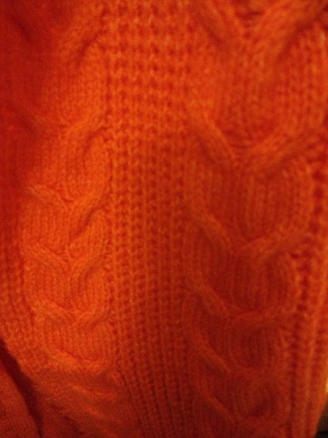 Chaqueta maxi punto naranja