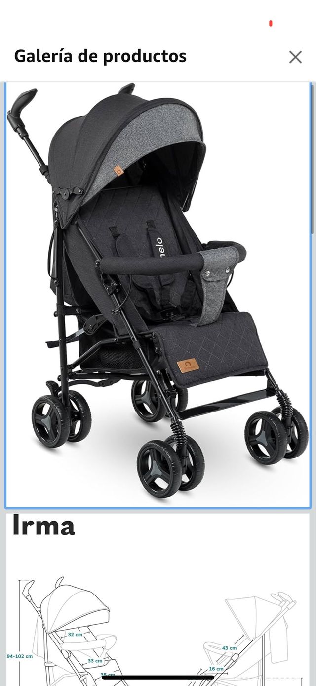 Cochecito de bebé Irma hasta 15 kg