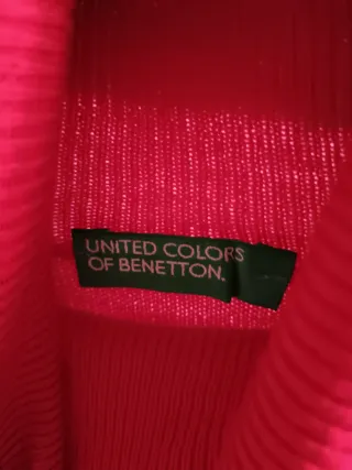 Jersey Benetton cuello alto rojo