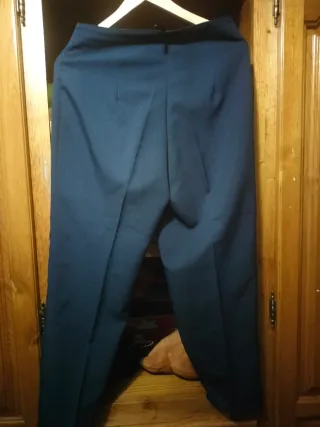 2 Pantalón de vestir azul mujer