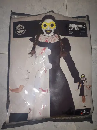 Disfraz Terrorífico Payaso Guirca Talla m