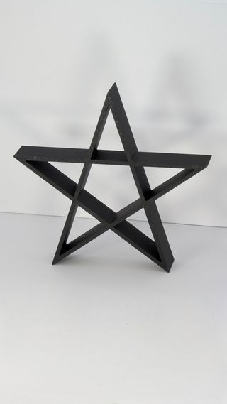 Prateleira Estrela Pentagrama Mística Madeira
