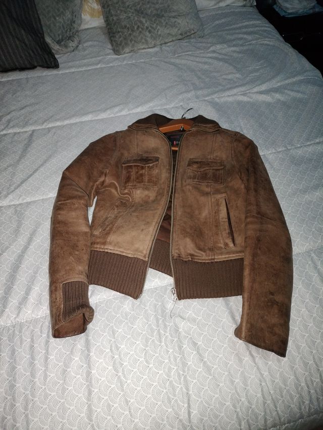 Chaqueta Bershka Marrón Bomber