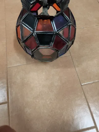 Lámpara Granadina Vidriera Multicolor