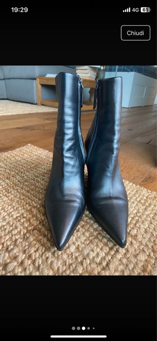 Stivaletti Calvin Klein Pelle Neri Tg 36