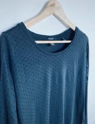 Camiseta Maison Scotch azul manga larga